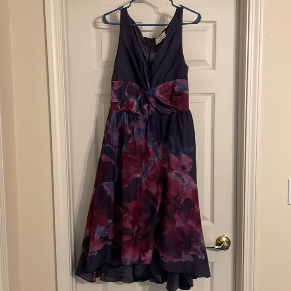 Lela Rose Neiman Marcus Purple Floral Dress